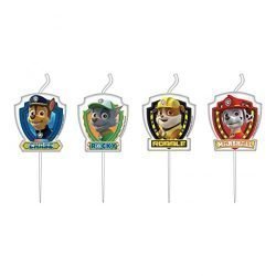 4 individual Paw Patrol Candles